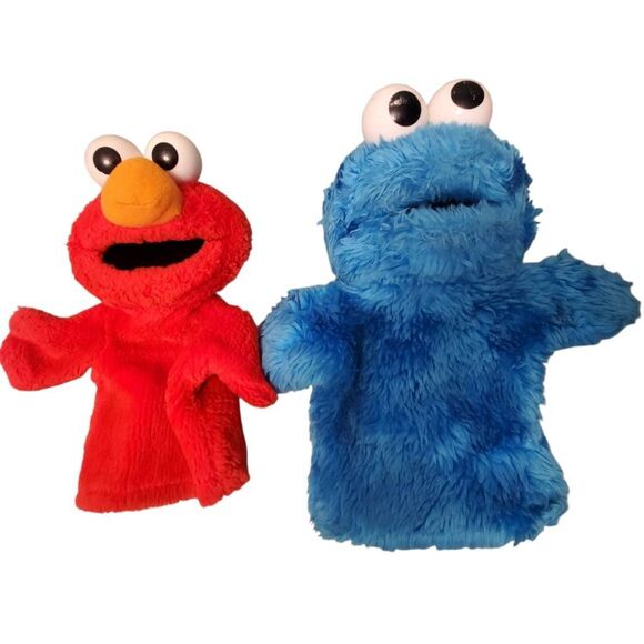 Sesame Streets Elmo and Cookie Monster Hand Puppets